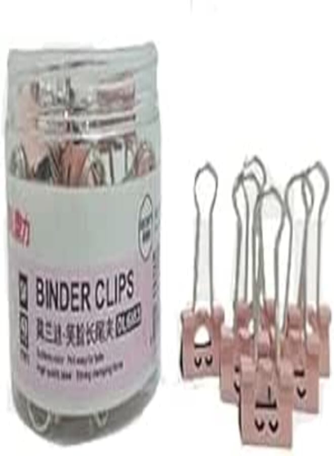 Belal DL6083 Colored Paper Binder Clip in Jar 40 Pieces, 19 mm Size